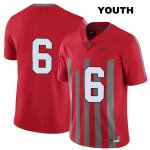 Youth NCAA Ohio State Buckeyes Kory Curtis #6 College Stitched Elite No Name Authentic Nike Red Football Jersey IA20C76QU